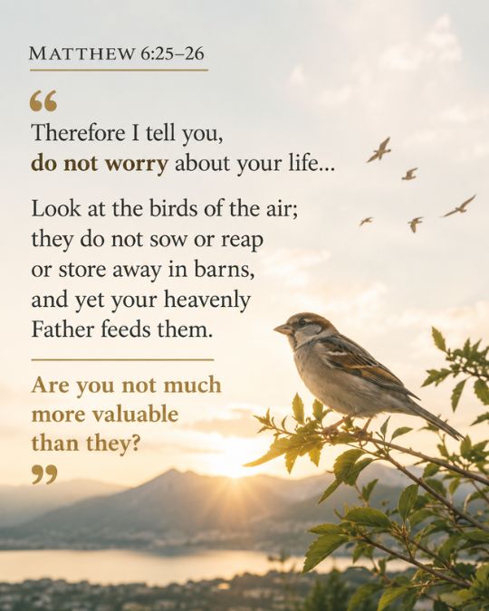 Matthew 6:25–26 Bible verse about trusting God