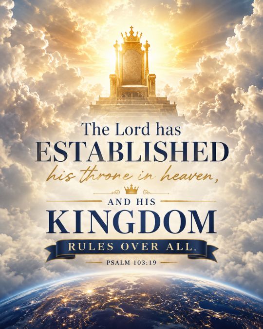 Psalm 103:19 god is in control bible verses