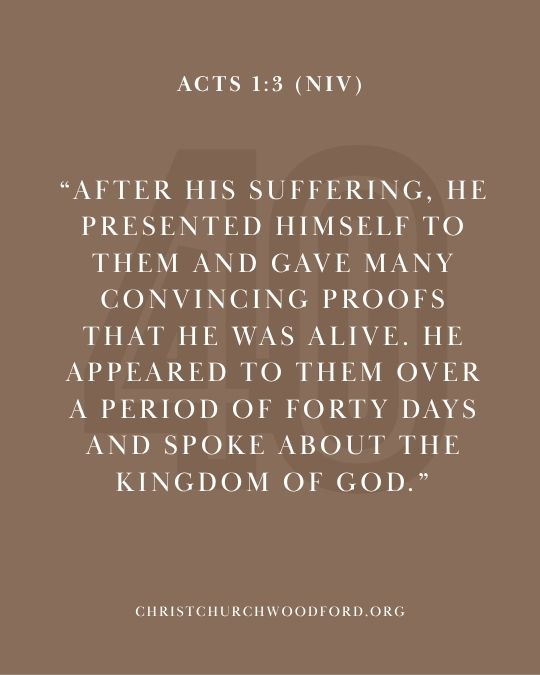 Acts 1:3 (NIV) bible verse for number 40