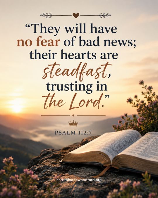 Psalm 112:7 Bible verse about fear