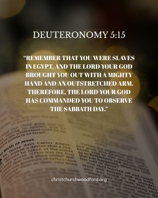 Deuteronomy 5:15 bible verse for sabbath day