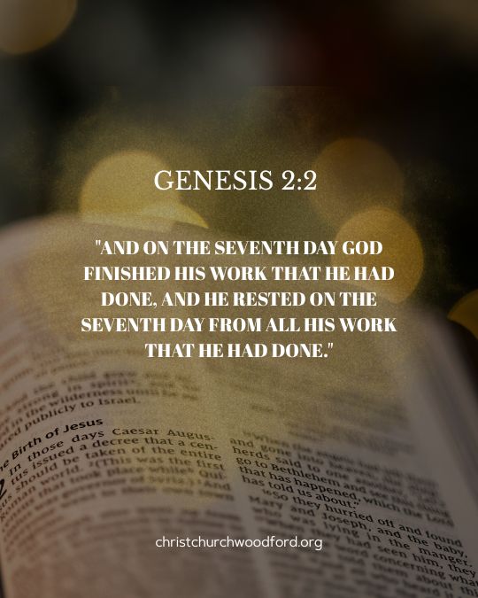 Genesis 2:2 bible verse for sabbath day