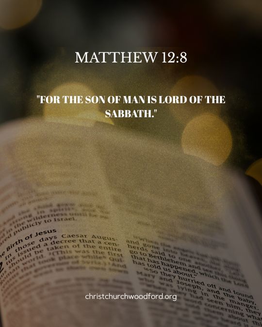 Matthew 12:8 bible verse for sabbath day