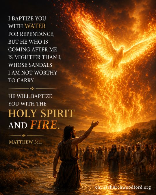 Matthew 3:11 Fire symbolizes the Holy Spirit