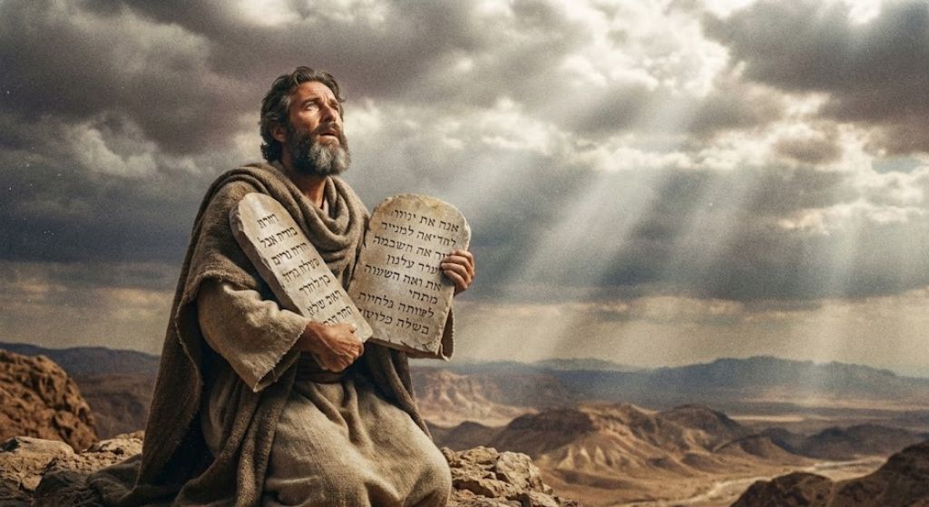 Moses also spent 40 days on Mount Sinai receiving the Ten Commandments