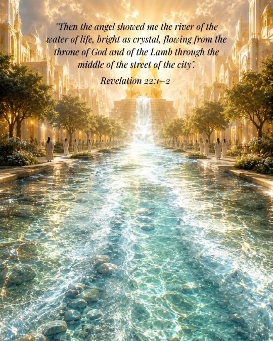 Revelation 22:1–2 The river of life in Revelation