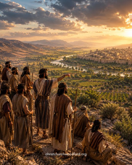 The Israelites arrived at the edge of the Promised Land