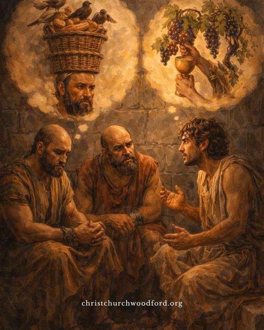 The dreams of Cupbearer and Baker when Joseph in prison