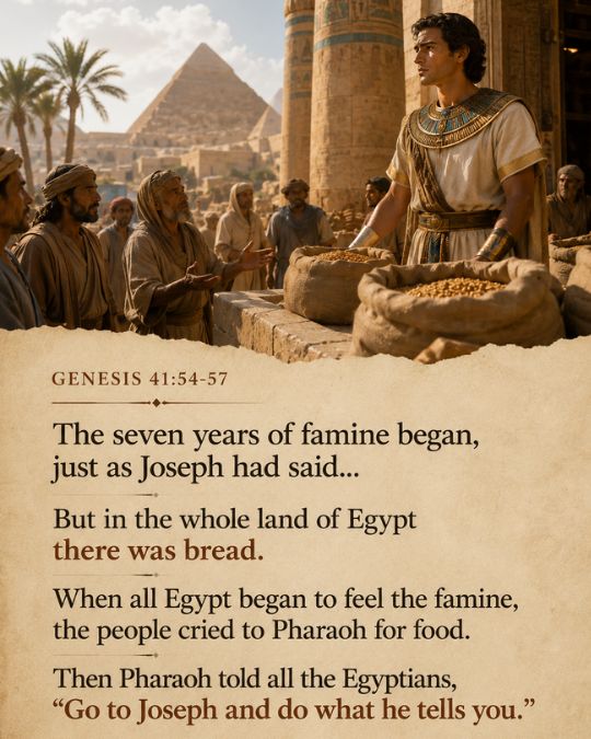 Bread symbolism in the Bible Genesis 41_54-57