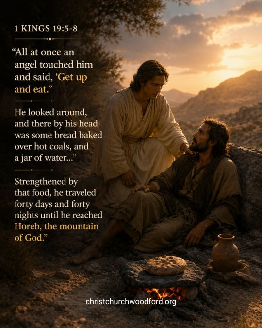 Elijah and the bread from angel 1 Kings 19_5-8