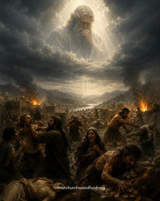 The earth was filled with human sins Genesis 6_5-6