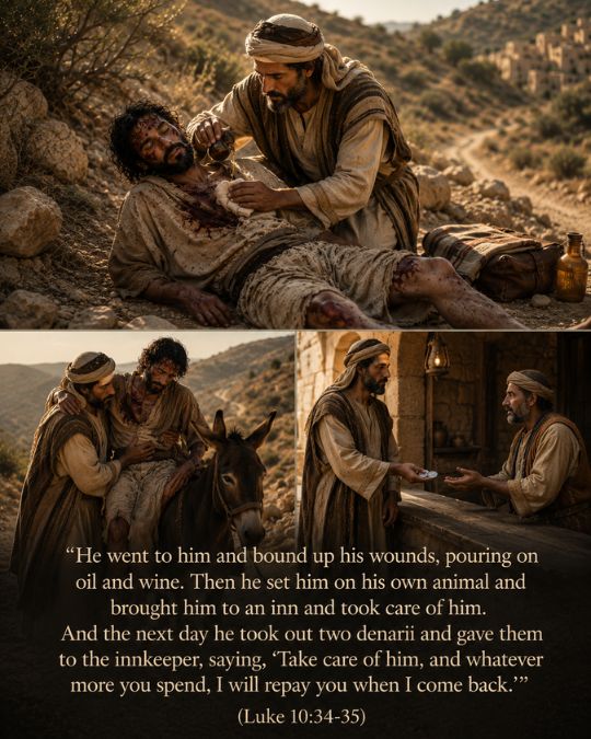 What Did the Good Samaritan Do Luke 10_34-35