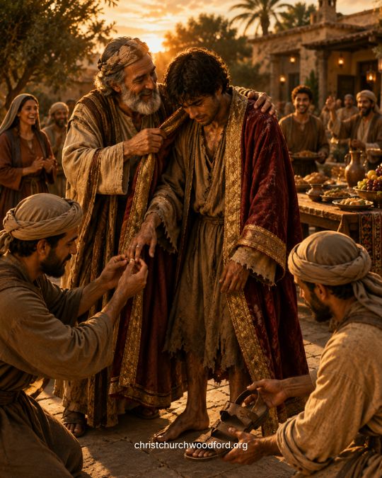 the Father Celebrated his son when he came home