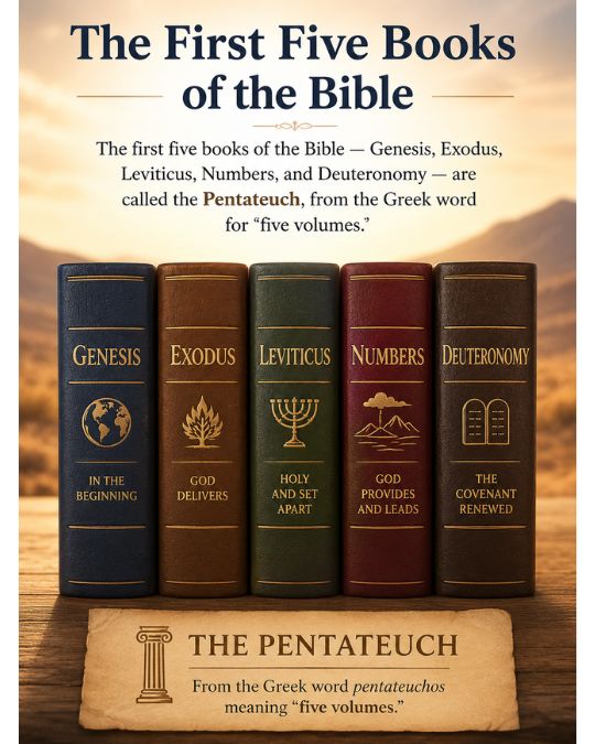 Number 5 symbolism in the Bible - 5 books