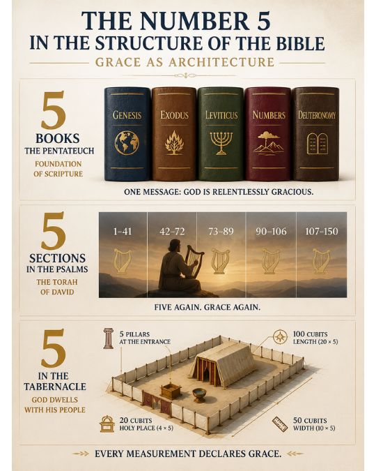 what does 5 represent in the bible