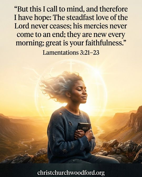 Lamentations 3:21-23 verses for testing my thoughts