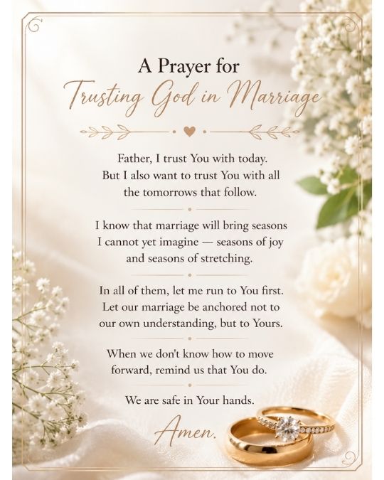 A Prayer for Trusting God in Marriage