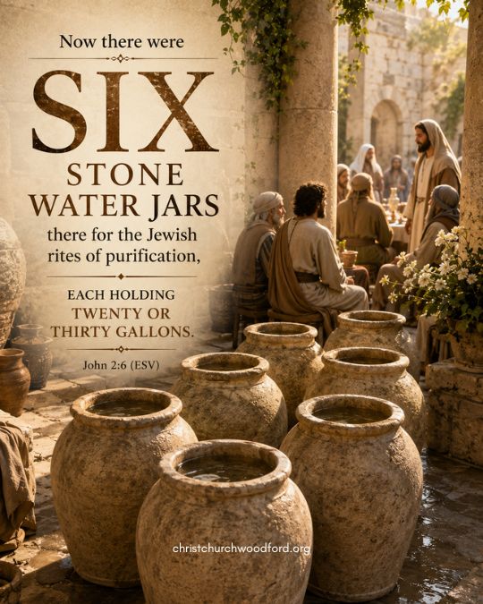 John 2:6 Six Stone Water Jars at Cana