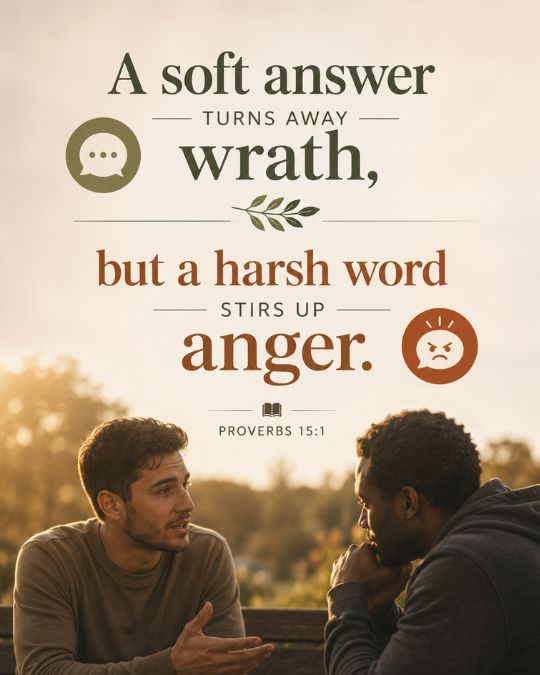 Proverbs 15:1 christian advice for difficult family members