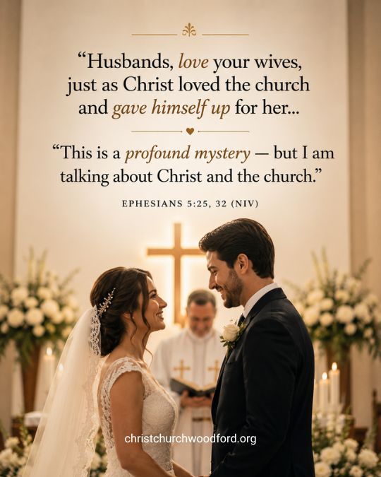 Bible verse about romantic love Ephesians 5_25, 32 (NIV)