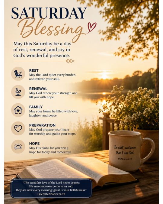Saturday blessing for rest and renewal
